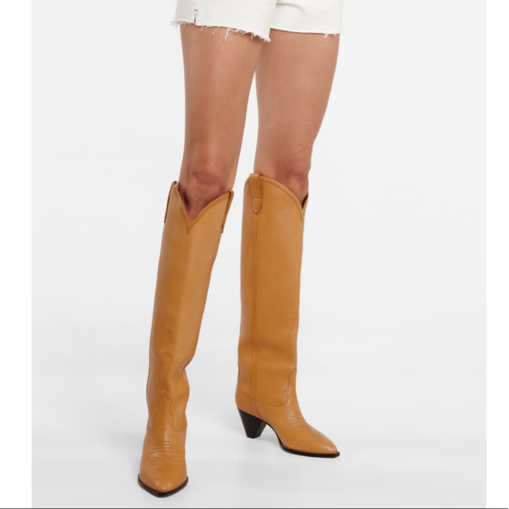 Isabel Marant Lihana Leather Knee High Boots, sz 38